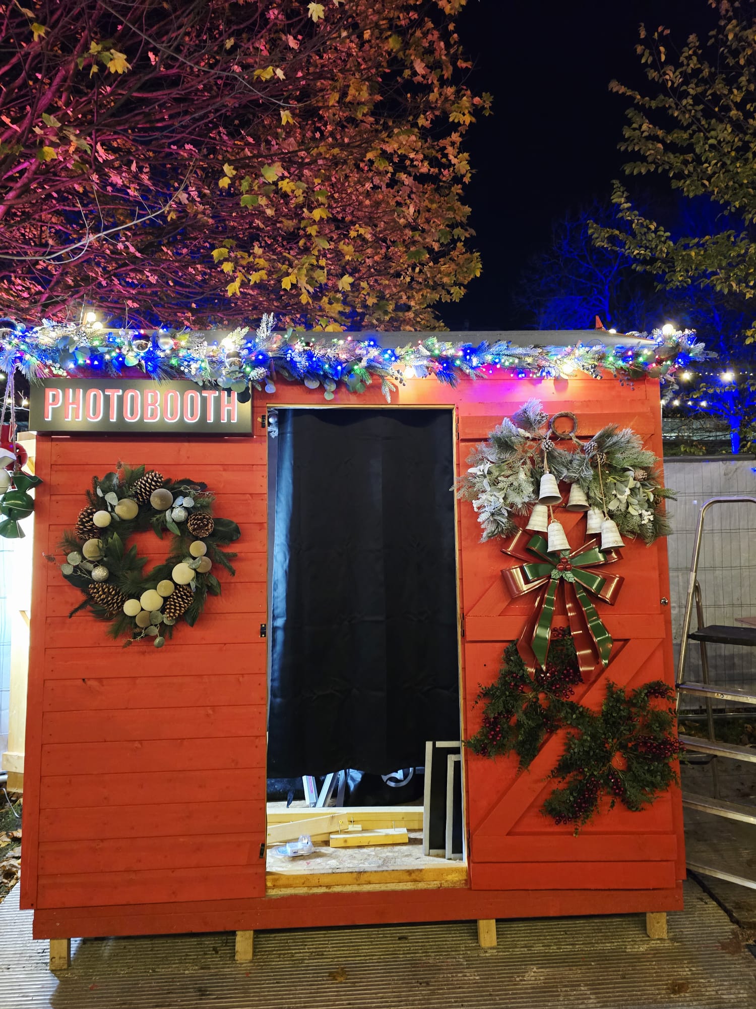 Guests using the photobooth