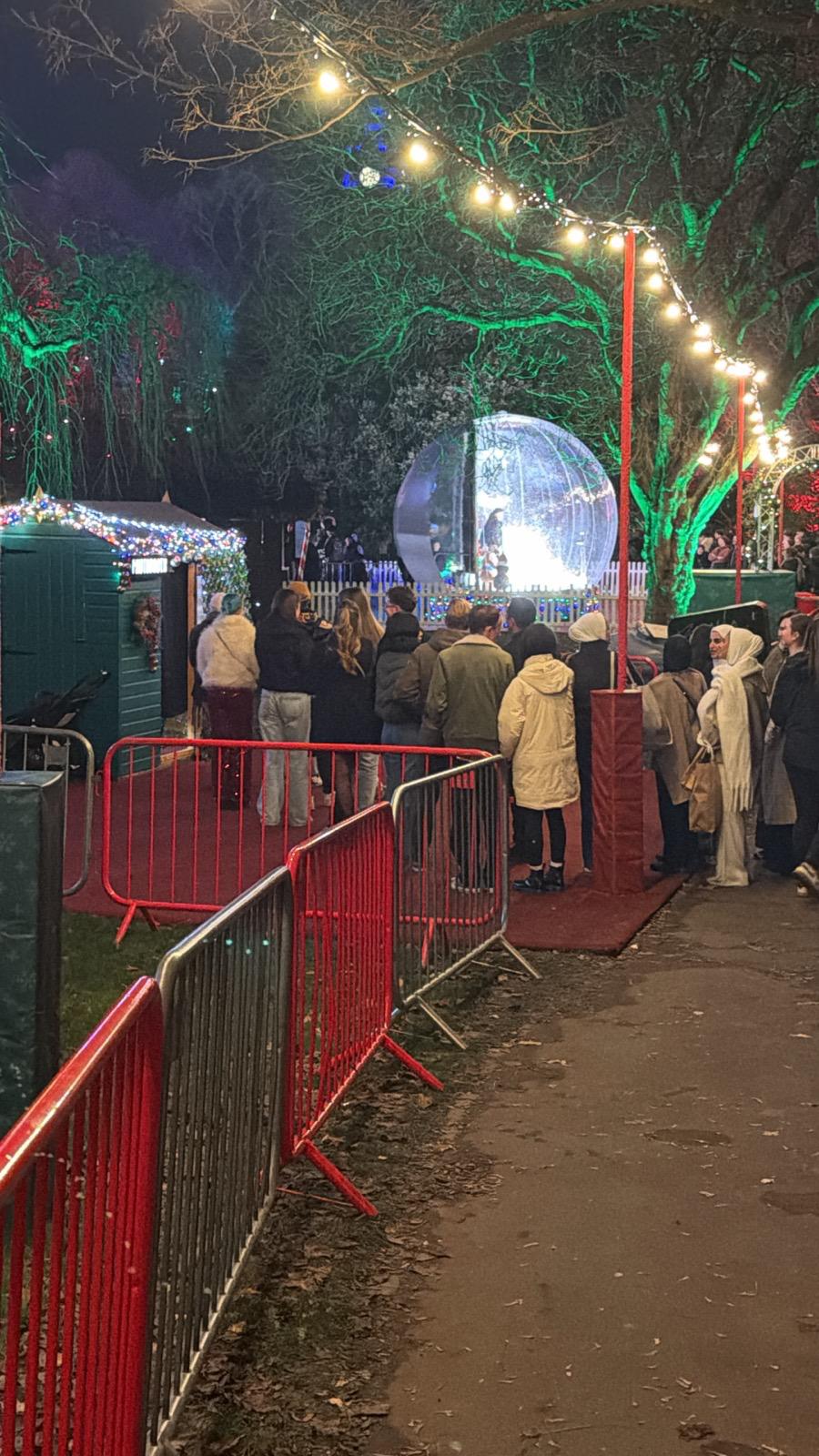 Christmas market setup